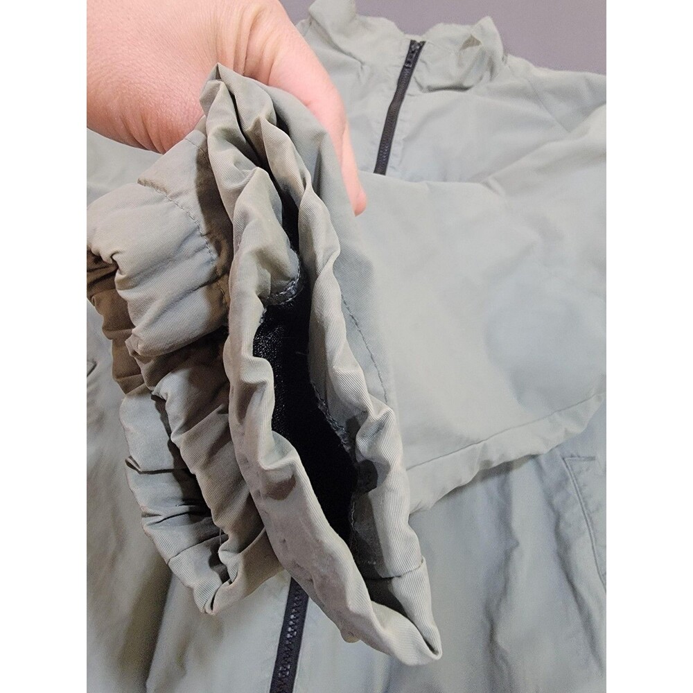 US Army PT Jacket Mens Gray Reflective Chevron Full Zip Windbreaker Training - Picture 5 of 15